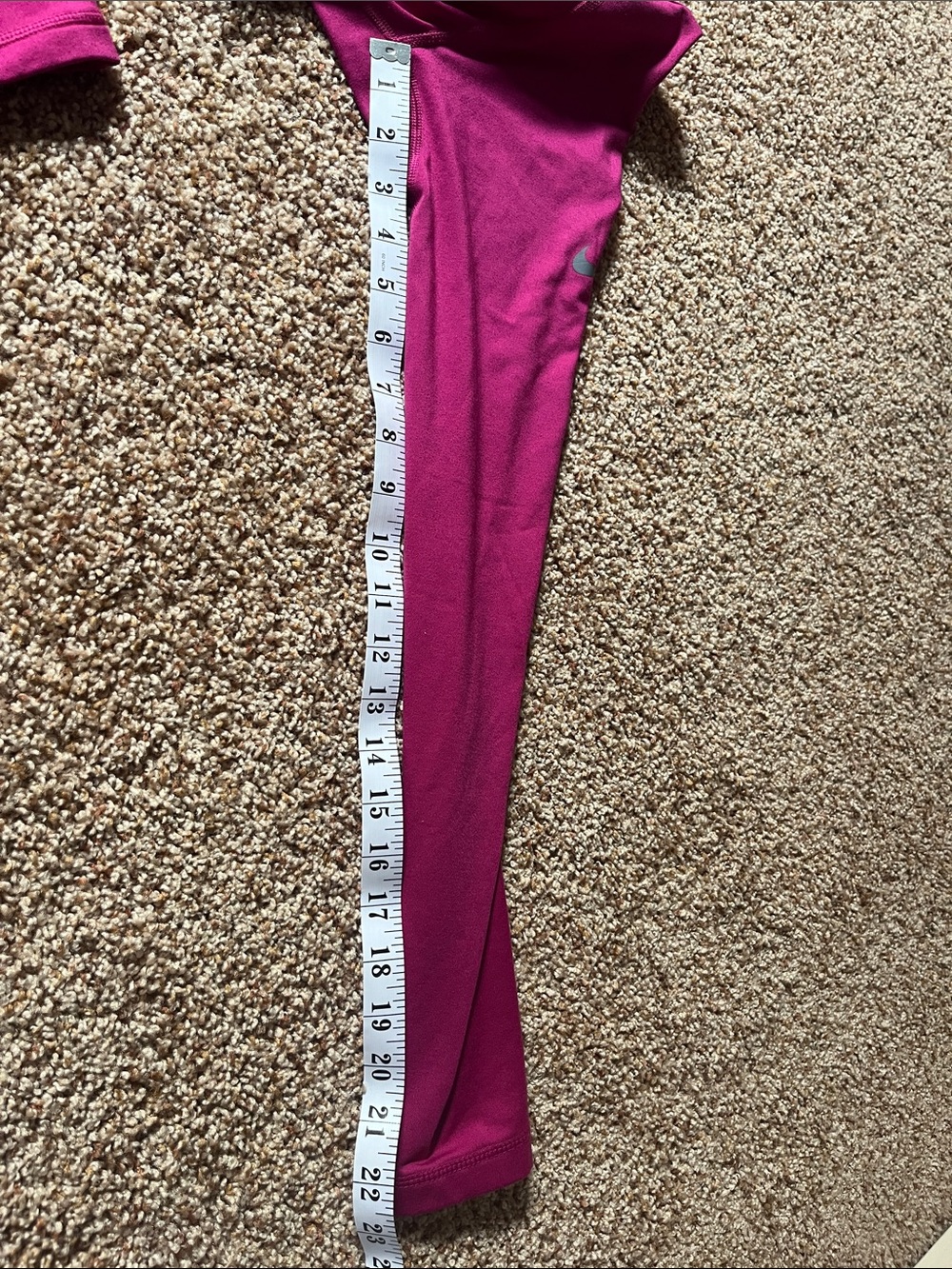 Nike Pro dri fit fushia microfleece lined long sleeve top yoga Athleisure Small - Picture 9 of 11